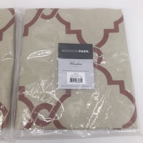 Madison Park Saratoga Valance Window Grommets Set - Picture 2 of 5